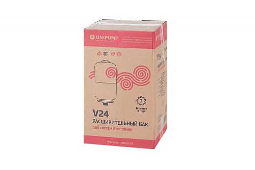 Расширительный бак для отопления UNIPUMP красный 24 л, 1&amp;quot; Н