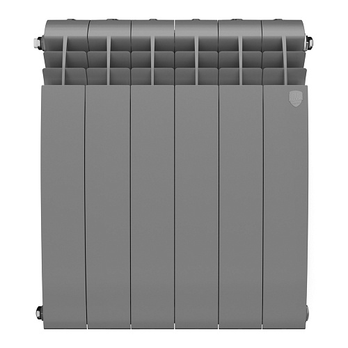 Радиатор биметаллический ROYAL THERMO BILINER SILVER SATIN 500x6 секций, серый (НС-1176318)