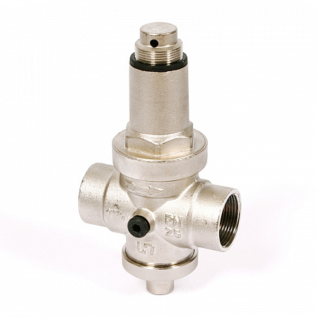 Редуктор давления UNI-FITT 11/4&quot; В 0,5-6 бар PN25 с отверстием под аксиальный манометр 1/4&quot; никел.