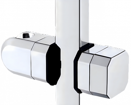 Держатель лейки для душевой стойки ESSAN (KEBBI) KARAKUS CHROME скользящий 18х15-30мм, для квад штан