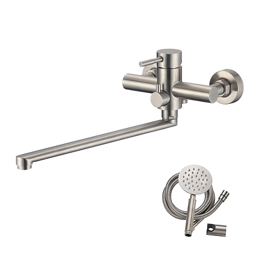 Смеситель для ванны с длинным изливом OLIVE'S BALEAR 13221BL нержавеющая сталь, нержавеющая сталь, у