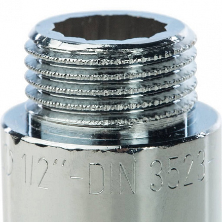 Удлинитель резьбовой латунный STOUT хром 1/2&quot;x60мм ВН