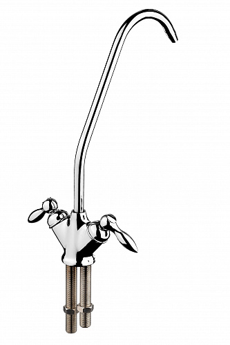 Кран с двумя вентилями ГЕЙЗЕР исп. 7 с плавной регулировкой, керамический, к ПРЕСТИЖ-М, двойной