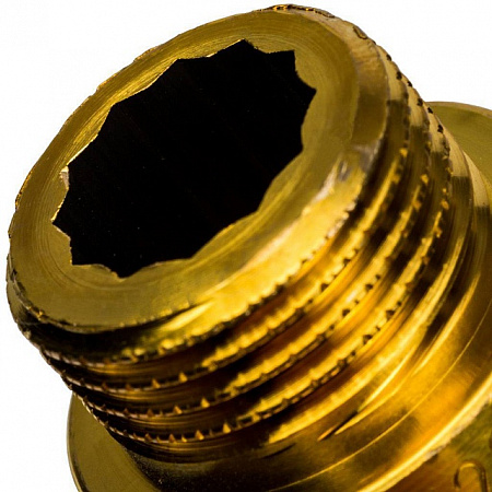 Удлинитель резьбовой латунный STOUT без покрытия 1/2&quot;x30мм ВН