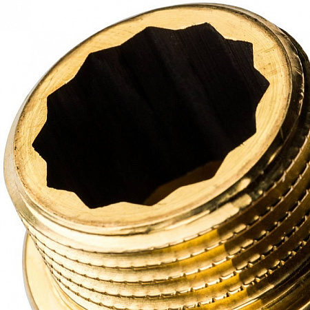 Удлинитель резьбовой латунный STOUT без покрытия 3/4&quot;x100мм ВН