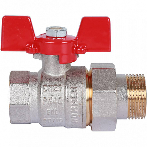 Кран шаровой с американкой ROMMER бабочка 3/4&amp;quot; ВН