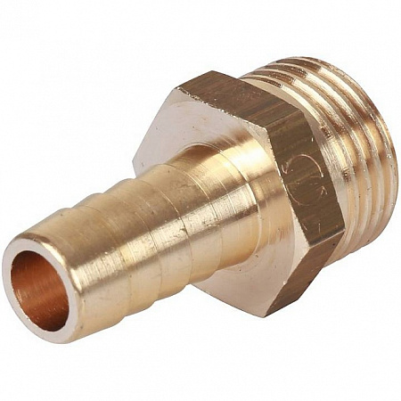 Штуцер резьбовой латунный STOUT без покрытия 1/8&quot;x10мм Н