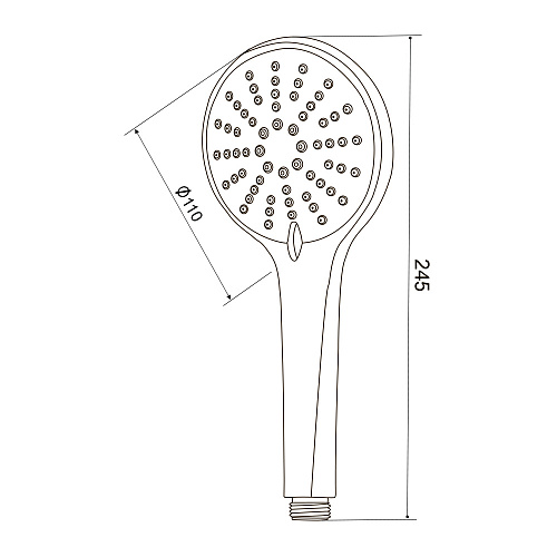 Лейка для душа OLIVE'S D123C хром, уп. 20 шт.