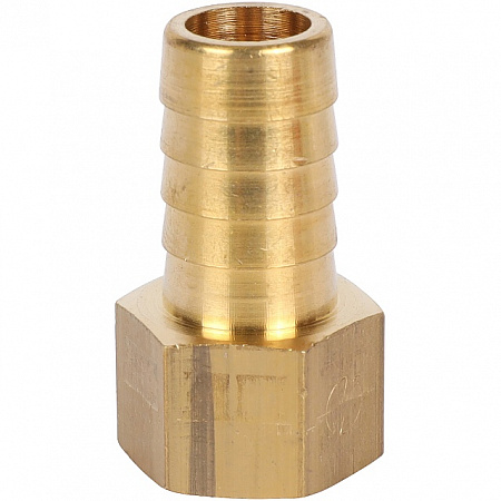 Штуцер резьбовой латунный STOUT без покрытия 3/8&quot;x14мм В