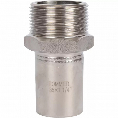 Вставка переходная НПр-НР, 35х11/4, из нержавеющей стали прессовой ROMMER