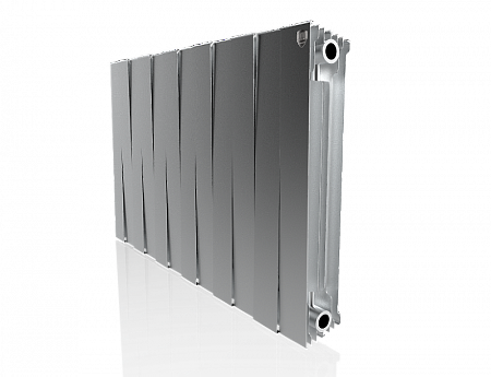Радиатор биметаллический ROYAL THERMO PIANOFORTE SILVER SATIN NEW 500x12 секций, серый (НС-1176336)