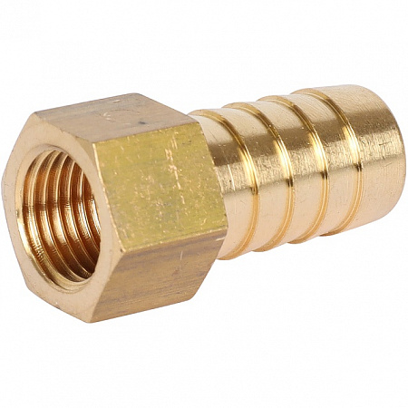 Штуцер резьбовой латунный STOUT без покрытия 1/4&quot;x14мм В