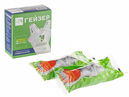 Набор сменных картриджей ГЕЙЗЕР 501 экономная покупка, набор из двух картриджей
