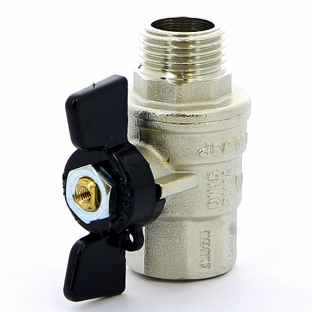 Кран шаровой BUGATTI OREGON 307 бабочка 1/2&quot; ВН, полнопроходной