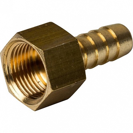 Штуцер резьбовой латунный STOUT без покрытия 1/2&quot;x10мм В