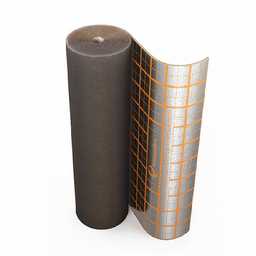 Рулонная изоляция с алюминиевой фольгой ENERGOFLEX ENERGOFLOOR COMPACT (20 м²) серый-5 мм