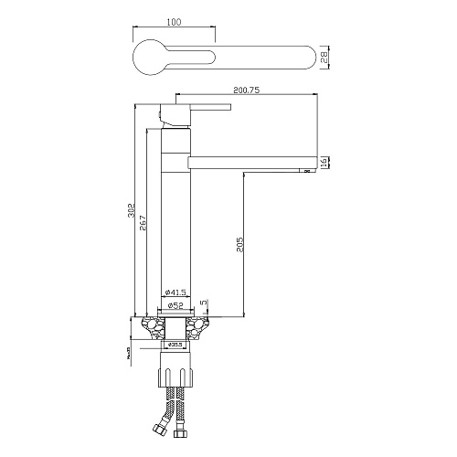 Смеситель для кухни OLIVE'S TORRES 17433TR хром, латунь, упак (10 шт)