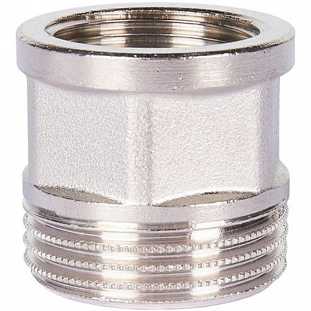 Переход под ключ резьбовой латунный STOUT никель 3/4&quot;х1&quot; ВН