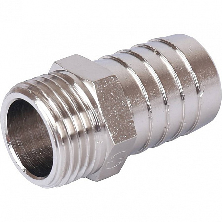 Штуцер резьбовой латунный STOUT никель 1/2&quot;x20мм Н
