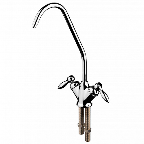 Кран с двумя вентилями ГЕЙЗЕР исп. 7 с плавной регулировкой, керамический, к ПРЕСТИЖ-М, двойной