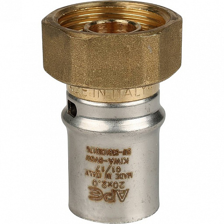 МП Муфта с накидной гайкой пресс для металлопласта STOUT Ø20х3/4&quot;