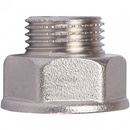 Переход под ключ резьбовой латунный STOUT никель 3/4&quot;х3/4&quot; ВН