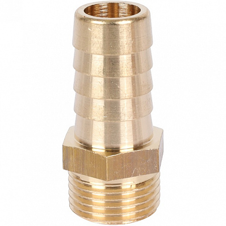 Штуцер резьбовой латунный STOUT без покрытия 3/8&quot;x14мм Н