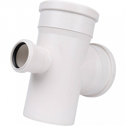 ПВХ Крестовина одноплоскостная SINIKON КОМФОРТ ПЛЮС белая Ø110х110х50х90°