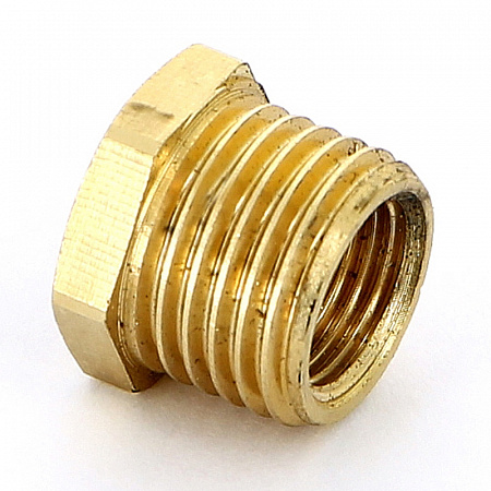 Футорка резьбовая латунная UNI-FITT без покрытия 1/4&quot;х1/8&quot; ВН