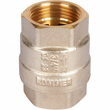Обратный клапан пружинный муфтовый с металлическим седлом 3/4&quot;  ROMMER