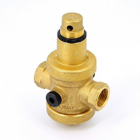 Редуктор давления UNI-FITT 1/2&quot; В 0,5-6 бар PN25 с отверстием под аксиальный манометр 1/4&quot;
