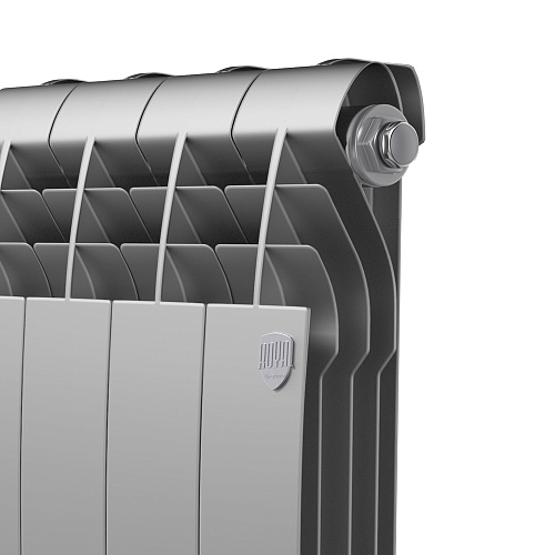 Радиатор биметаллический ROYAL THERMO BILINER SILVER SATIN 500x6 секций, серый (НС-1176318)