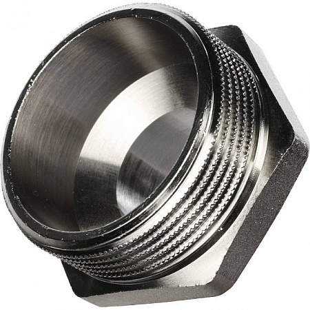 Ниппель переходной резьбовой латунный STOUT никель 11/2&quot;x1&quot; Н