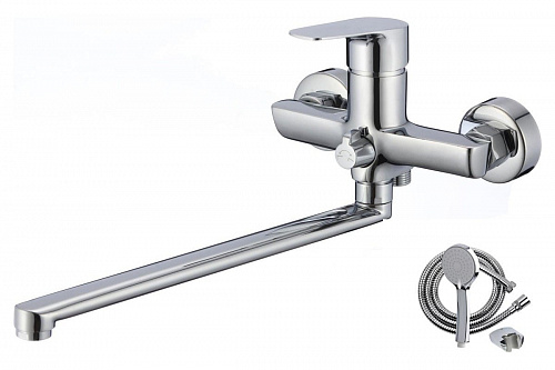 Смеситель для ванны с длинным изливом OLIVE'S TIESO 26221TS хром, латунь, уп. (8 шт)