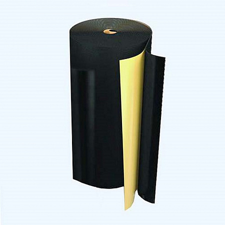 Рулонная изоляция самоклеющийся вспененный полиэтилен ENERGOFLEX BLACK STAR DUCT (12 м²) черный-8 мм