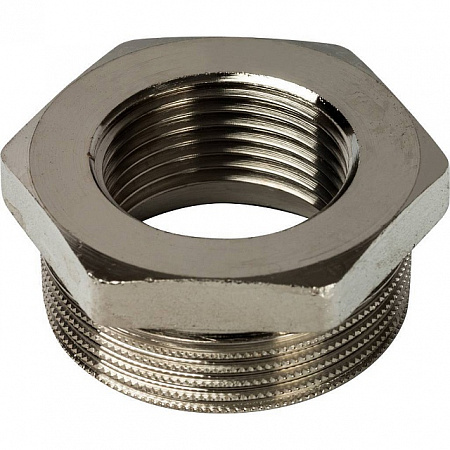 Футорка резьбовая латунная STOUT никель 11/2&quot;x1&quot; ВН