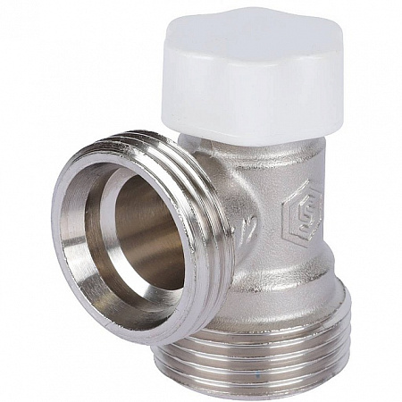 Клапан запорно-балансировочный угловой STOUT 1/2&quot;х3/4&quot;ЕК