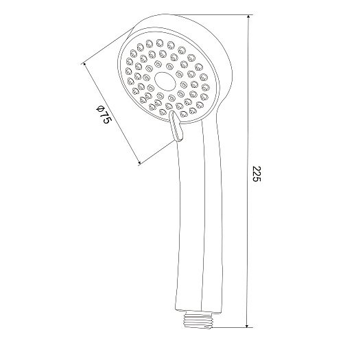 Лейка для душа OLIVE'S D103 хром, уп. 20 шт.