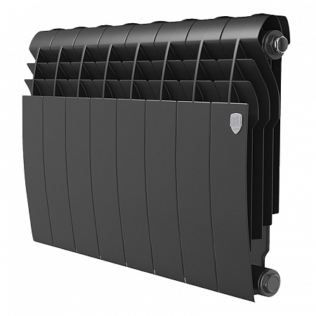Радиатор биметаллический ROYAL THERMO BILINER NOIR SABLE 350x8 секций, черный (НС-1197125)