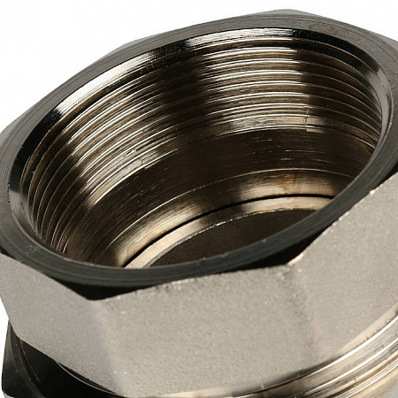 Американка ПРЯМАЯ резьбовая латунная (с прокладкой o-ring) STOUT никель 2&quot; ВН