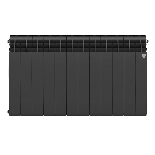 Радиатор биметаллический ROYAL THERMO BILINER NOIR SABLE 500x12 секций, черный (НС-1176310)