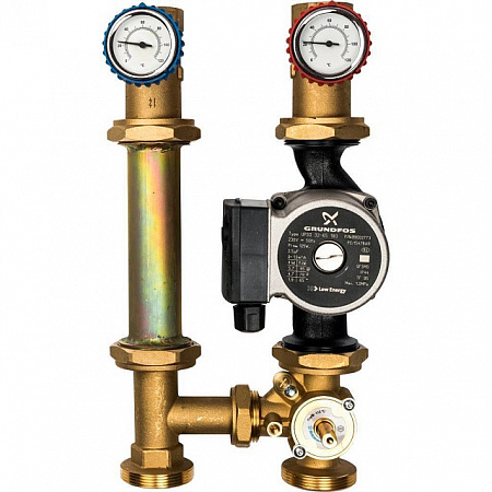 ГБМ Насосная группа STOUT с 3-х приводным смесителем, с насосом GRUNDFOS UPSO32-65 DN32 (11/4&quot;)