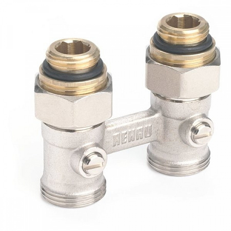 Узел-мультифлекс нижней подводки REHAU прямой, Н-образный, 1/2&quot;х3/4&quot;ЕК, двухтрубная система (240727)