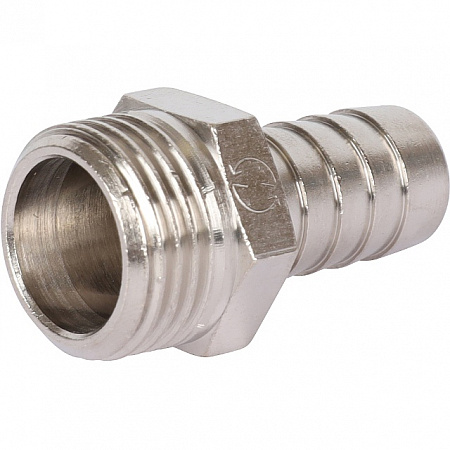 Штуцер резьбовой латунный STOUT никель 1/2&quot;x14мм Н