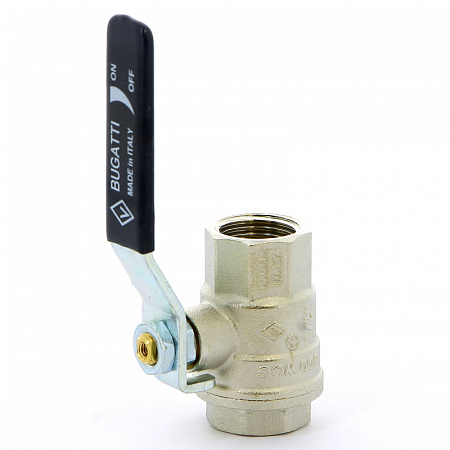 Кран шаровой BUGATTI OREGON 301 рукоятка стальная 1/2&quot; ВВ, полнопроходной