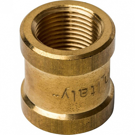 Муфта резьбовая латунная STOUT без покрытия 3/8&quot;