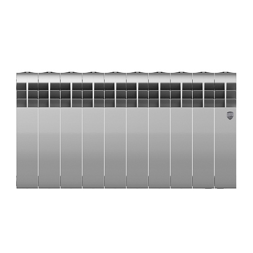Радиатор биметаллический ROYAL THERMO BILINER SILVER SATIN 350x10 секций, серый (НС-1197126)