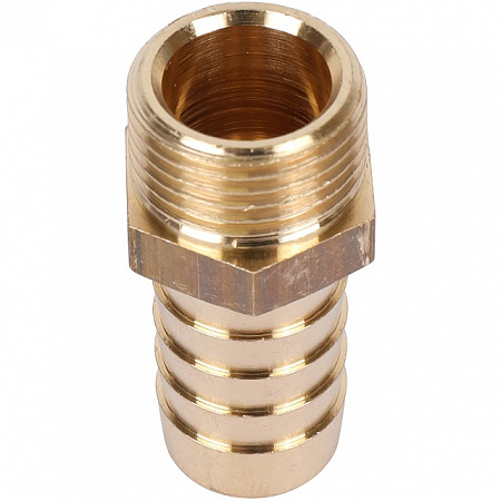Штуцер резьбовой латунный STOUT без покрытия 3/8&quot;x14мм Н