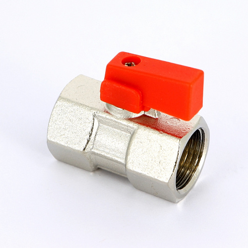 Кран шаровой мини UNI-FITT 1/2&amp;quot; ВВ флажок красный металл