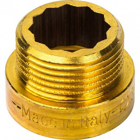 Удлинитель резьбовой латунный STOUT без покрытия 3/4&quot;x10мм ВН